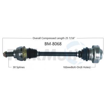 1995 BMW 750iL CV Axle Shaft Rear Left TrakMotive BM8068 image 1 of 3