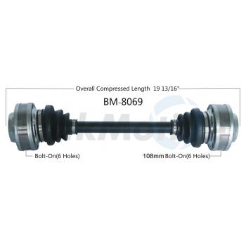 1994 BMW 750iL CV Axle Shaft Rear Left TrakMotive BM8069 image 1 of 3