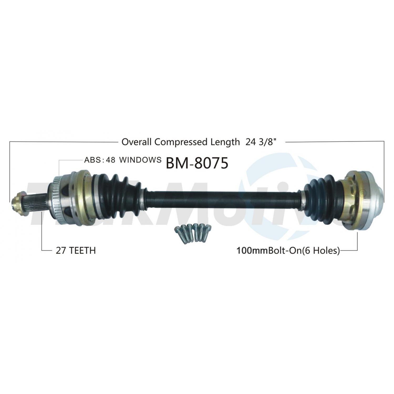 TrakMotive BM8075 - CV Axle Shaft TrakMotive BM8075 CV Axle Shaft product image 1 of 3