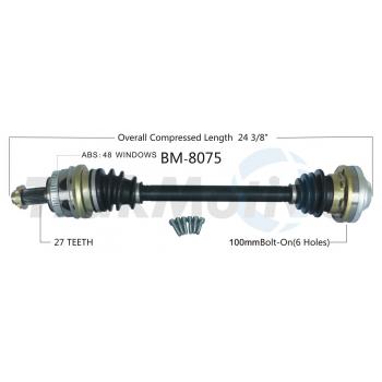 2005 BMW Z4 CV Axle Shaft Rear Right TrakMotive BM8075 image 1 of 3