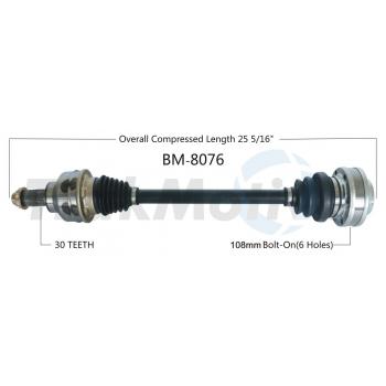 1995 BMW 740i CV Axle Shaft Rear Left TrakMotive BM8076 image 1 of 3