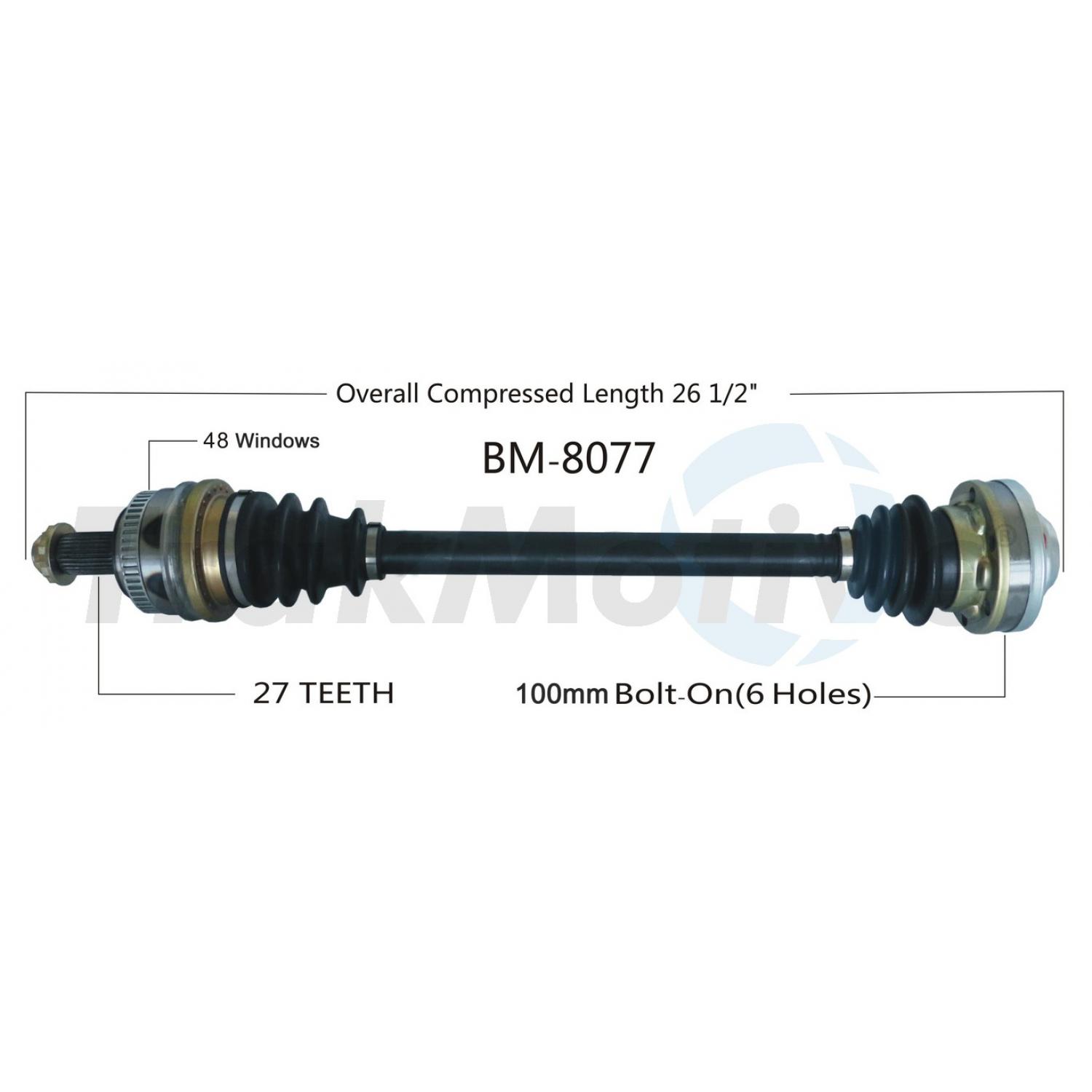 TrakMotive BM8077 - CV Axle Shaft TrakMotive BM8077 CV Axle Shaft product image 1 of 3