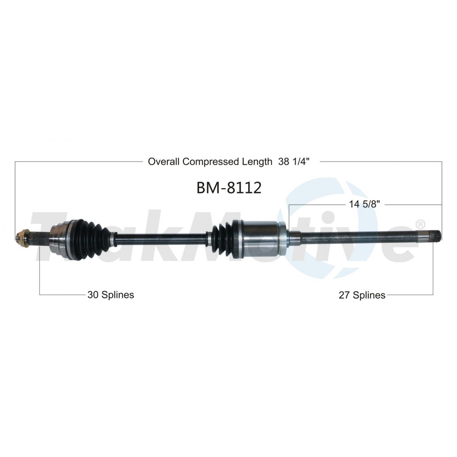 TrakMotive BM8112 - CV Axle Shaft TrakMotive BM8112 CV Axle Shaft product image 1 of 3