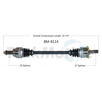 2010 BMW X5 CV Axle Shaft Rear Left TrakMotive BM8114 image 1 of 3