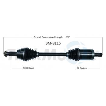 2018 BMW X5 CV Axle Shaft Front Left TrakMotive BM8115 image 1 of 3