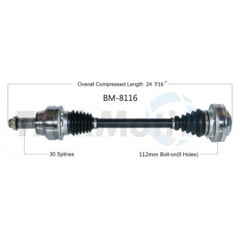 2018 BMW X5 CV Axle Shaft Rear Left TrakMotive BM8116 image 1 of 3