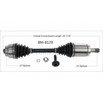 2018 BMW 640i xDrive CV Axle Shaft