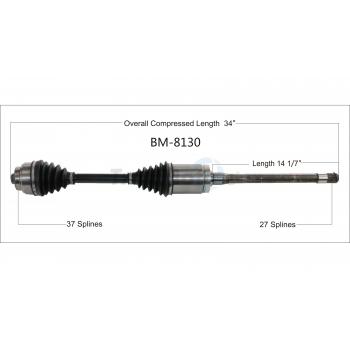 2018 BMW 640i xDrive CV Axle Shaft Front Right TrakMotive BM8130 image 1 of 3