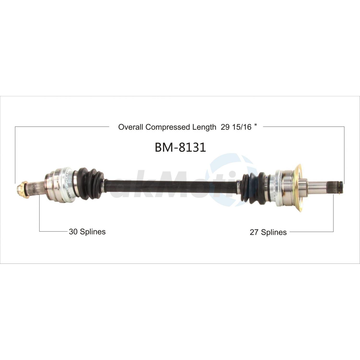 TrakMotive BM8131 - CV Axle Shaft TrakMotive BM8131 CV Axle Shaft product image 1 of 3