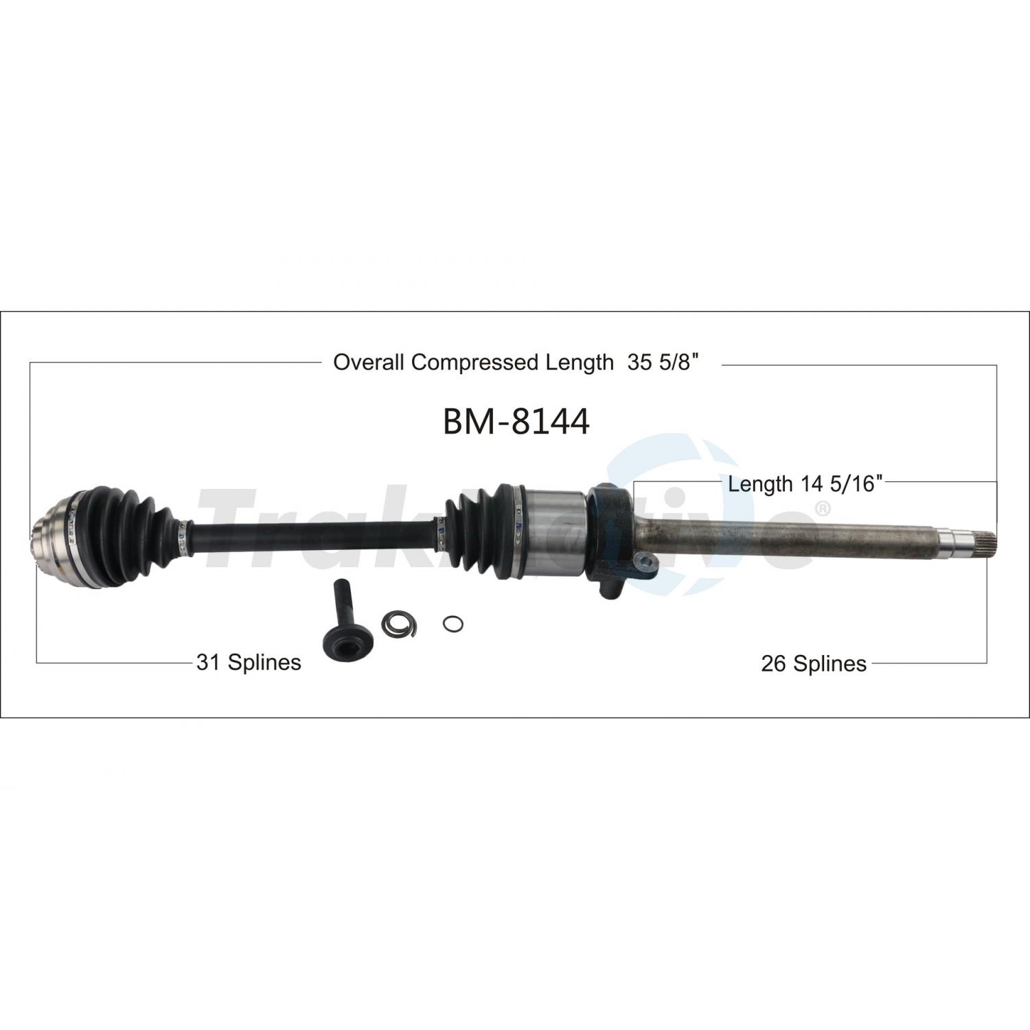 TrakMotive BM8144 - CV Axle Shaft TrakMotive BM8144 CV Axle Shaft product image 1 of 3
