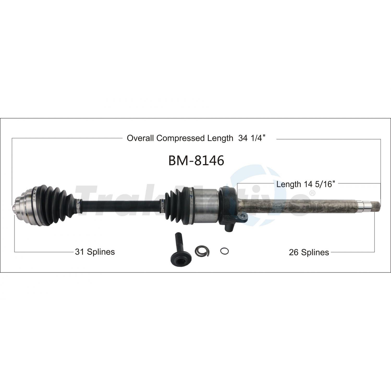 TrakMotive BM8146 - CV Axle Shaft TrakMotive BM8146 CV Axle Shaft product image 1 of 3