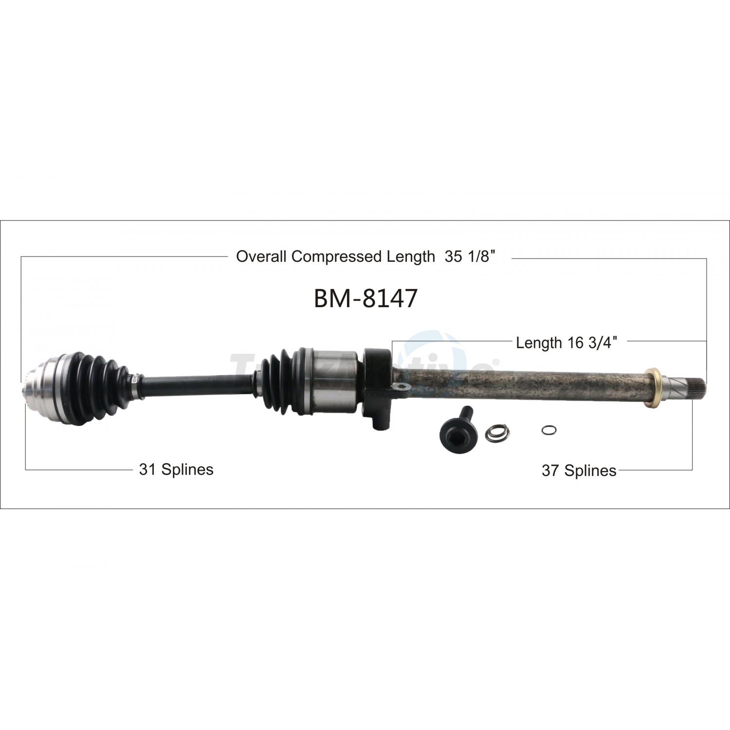 TrakMotive BM8147 - CV Axle Shaft TrakMotive BM8147 CV Axle Shaft product image 1 of 3