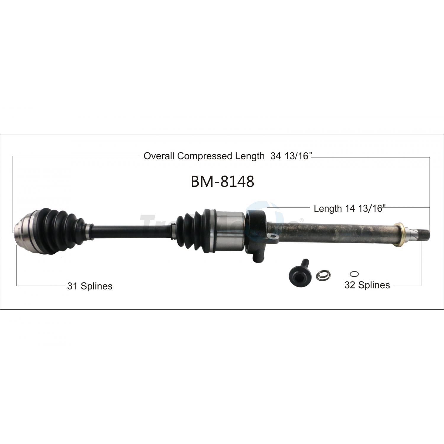 TrakMotive BM8148 - CV Axle Shaft TrakMotive BM8148 CV Axle Shaft product image 1 of 3
