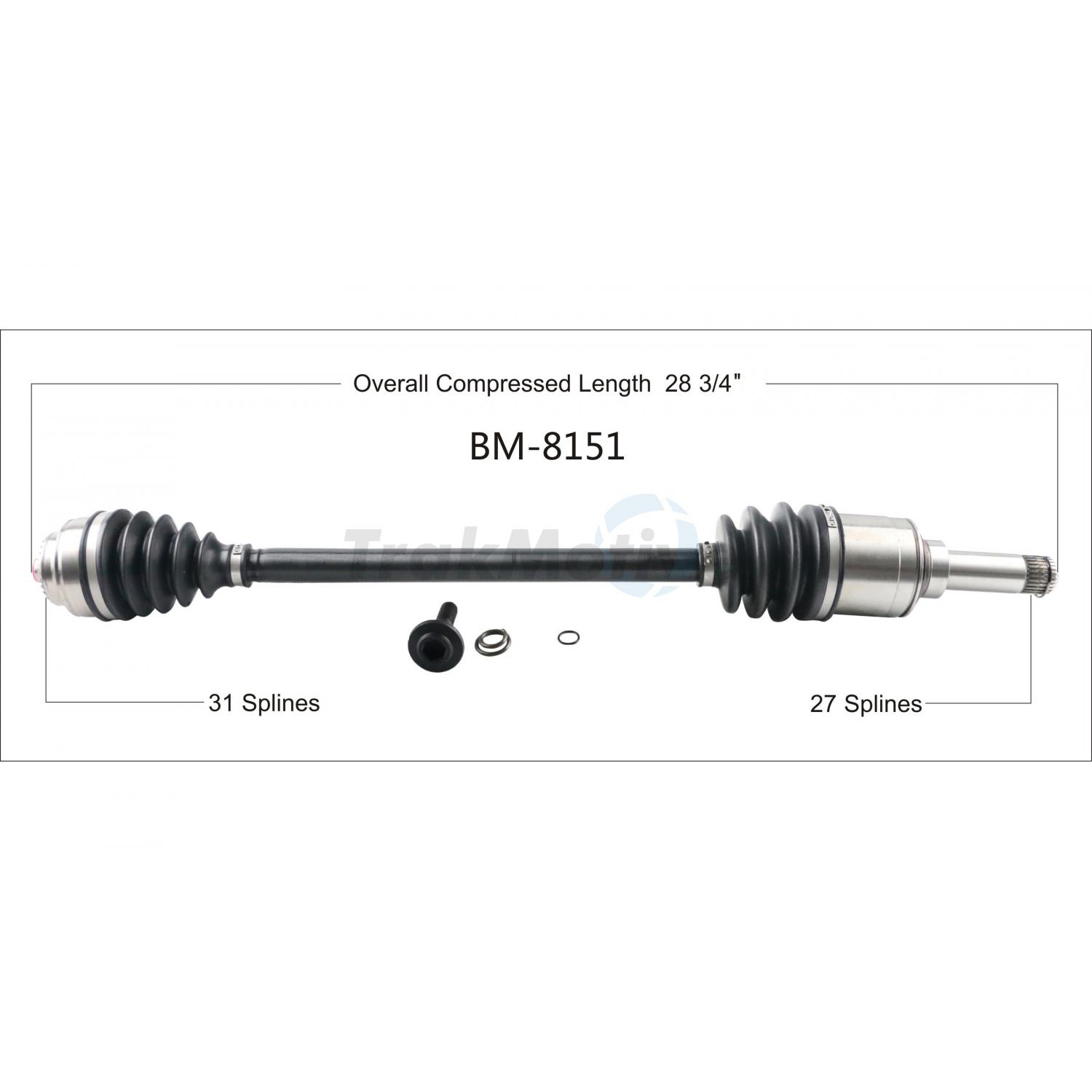 TrakMotive BM8151 - CV Axle Shaft TrakMotive BM8151 CV Axle Shaft product image 1 of 3