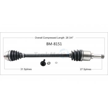 2018 BMW X2 CV Axle Shaft