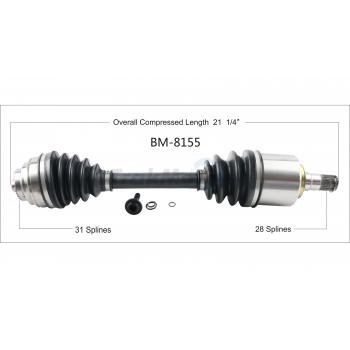2018 BMW X2 CV Axle Shaft Front Left TrakMotive BM8155 image 1 of 3