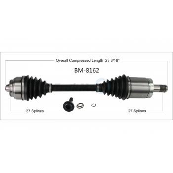 2013 BMW X3 CV Axle Shaft Front Left TrakMotive BM8162 image 1 of 3