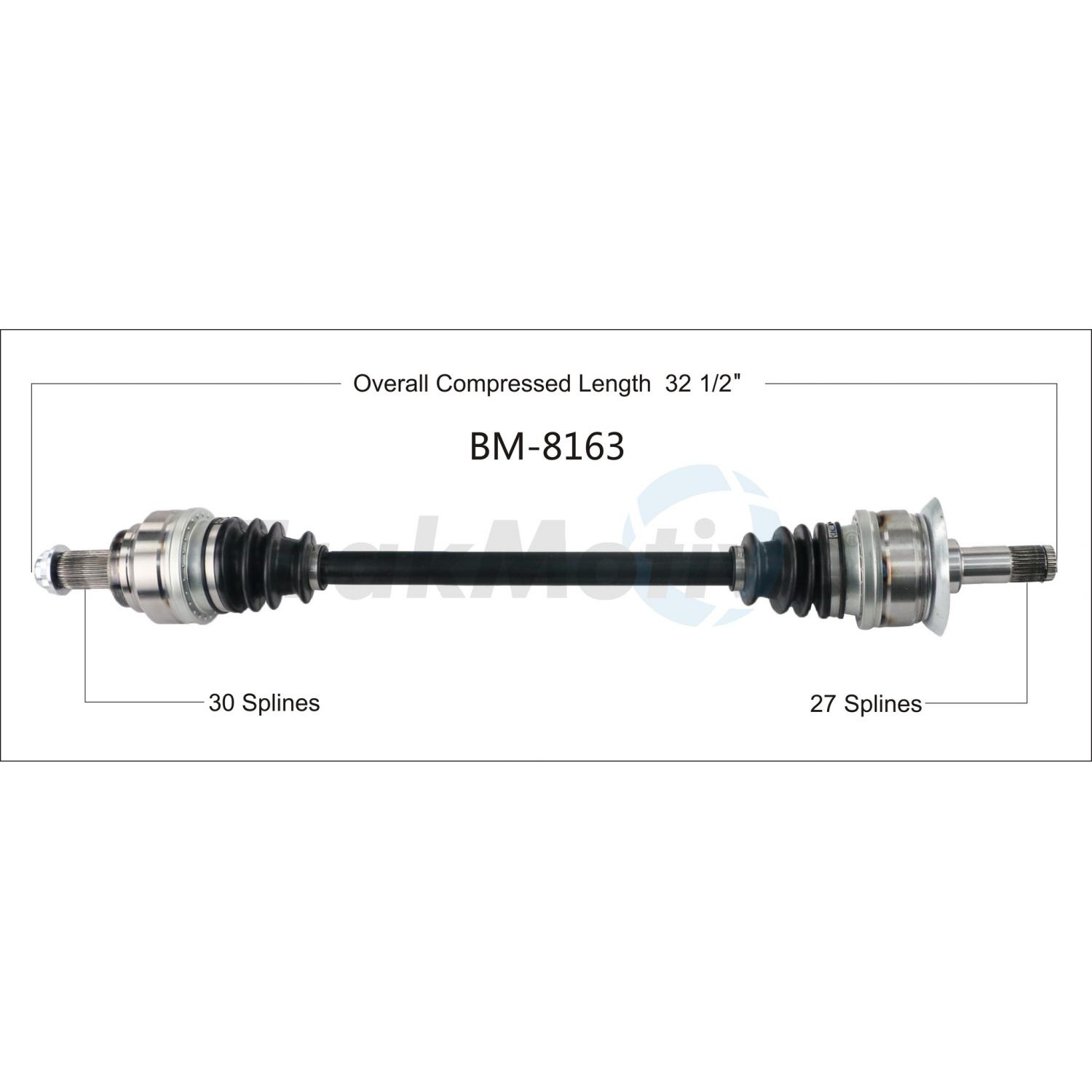 TrakMotive BM8163 - CV Axle Shaft TrakMotive BM8163 CV Axle Shaft product image 1 of 3