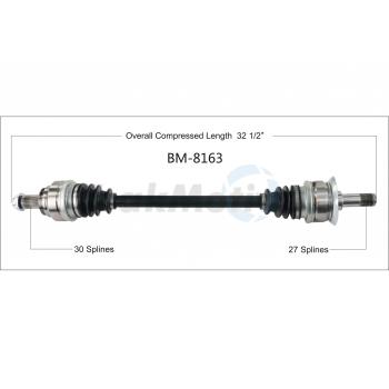 2013 BMW X3 CV Axle Shaft Rear Right TrakMotive BM8163 image 1 of 3
