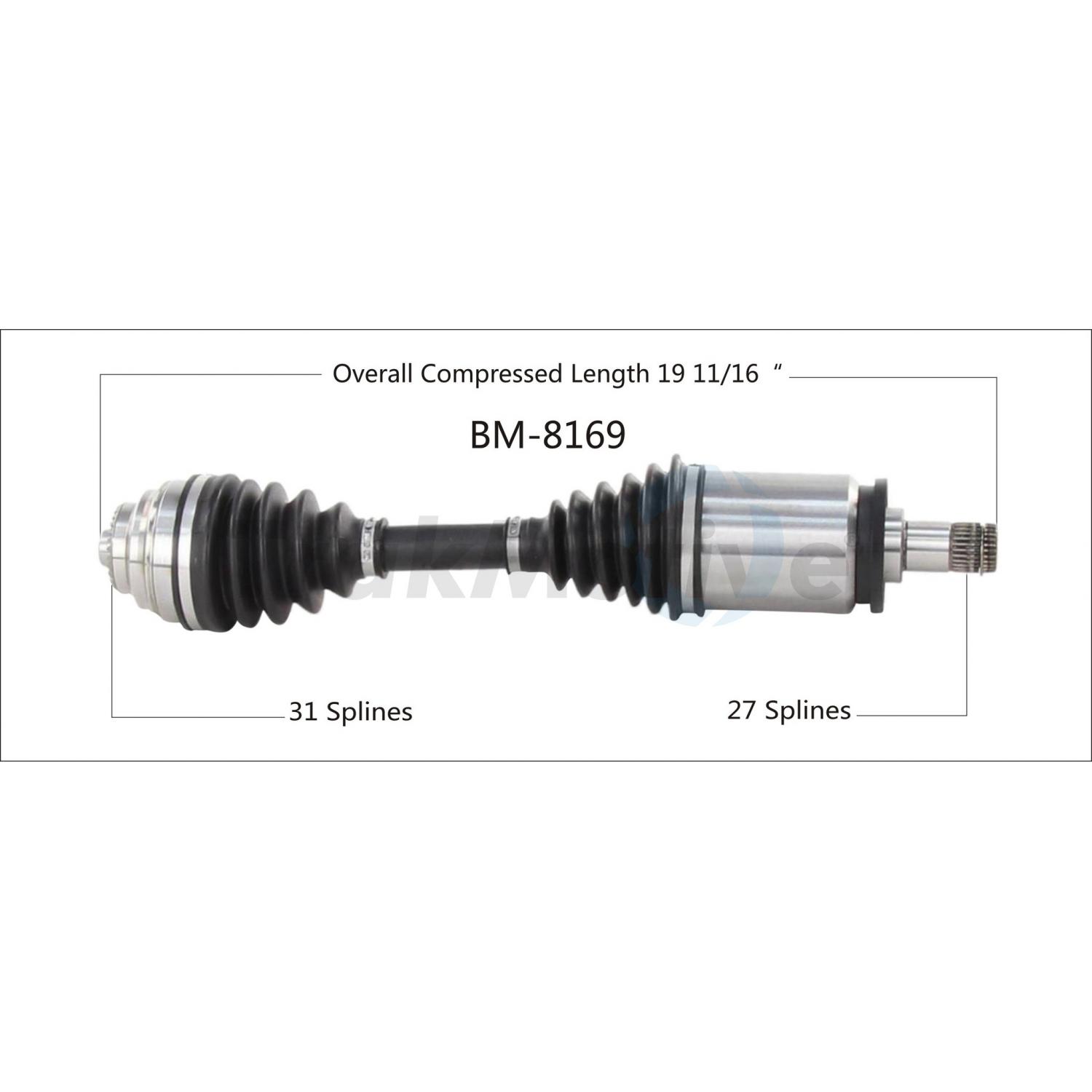 TrakMotive BM8169 - CV Axle Shaft TrakMotive BM8169 CV Axle Shaft product image 1 of 3