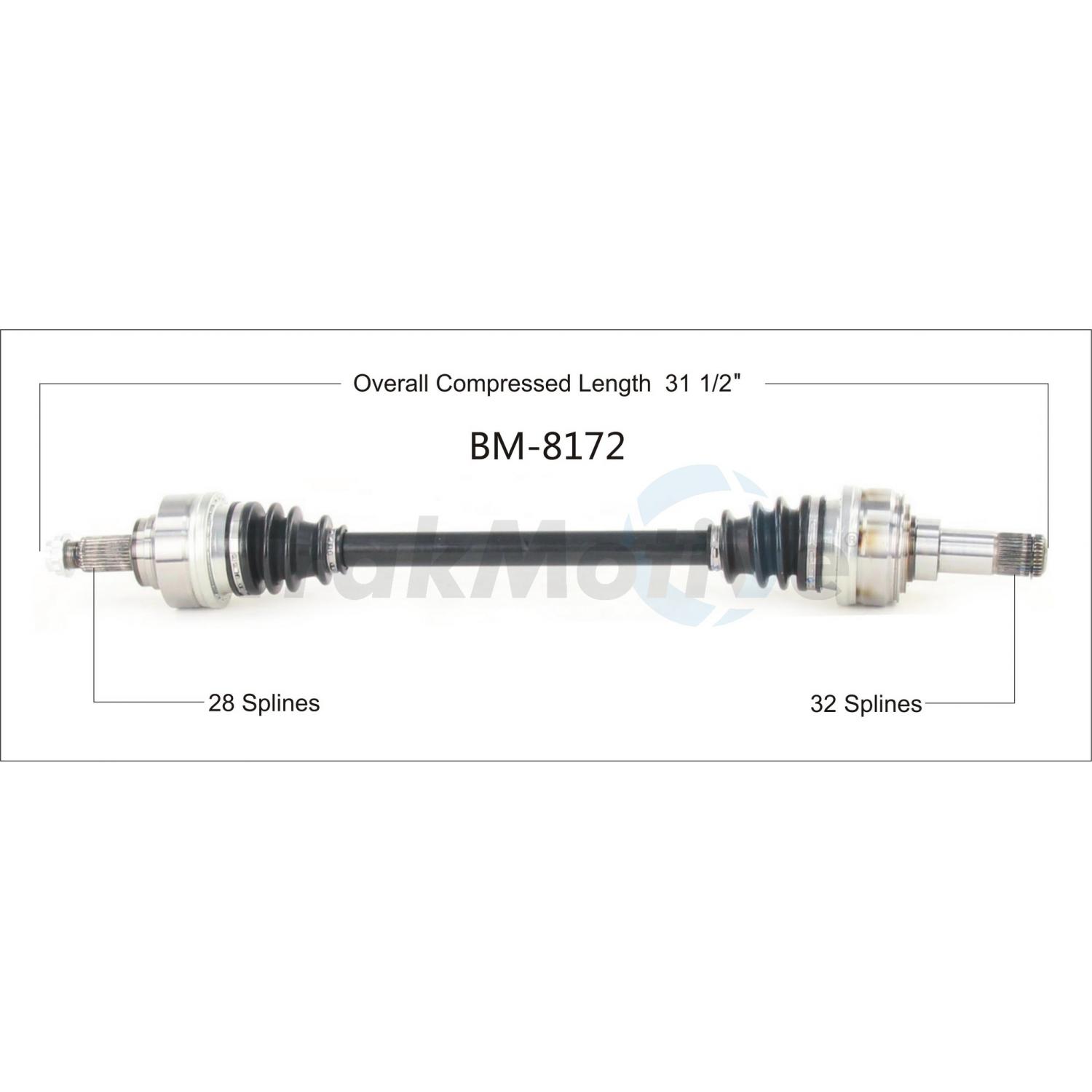 TrakMotive BM8172 - CV Axle Shaft TrakMotive BM8172 CV Axle Shaft product image 1 of 3