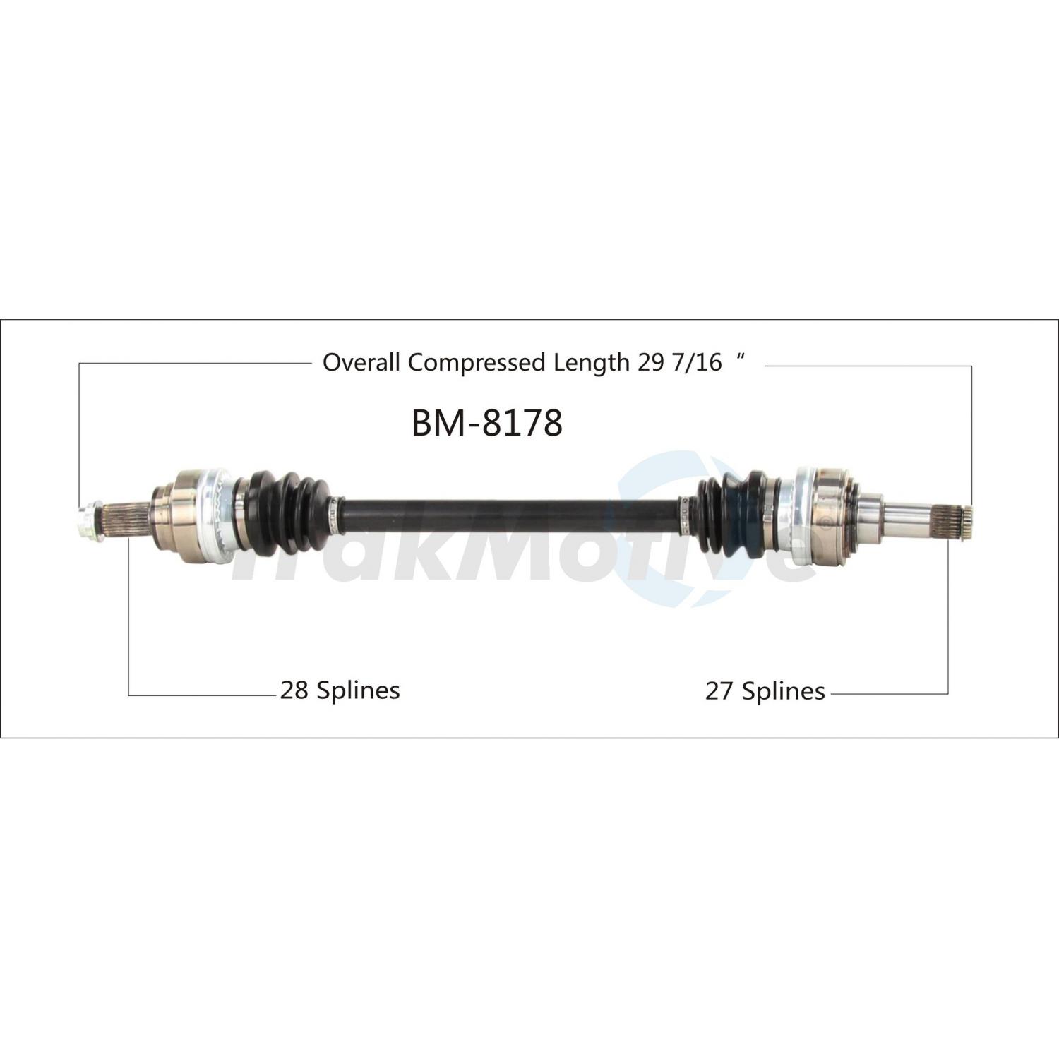 TrakMotive BM8178 - CV Axle Shaft TrakMotive BM8178 CV Axle Shaft product image 1 of 3