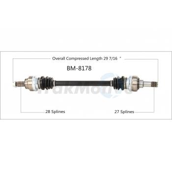 2015 BMW 335i xDrive CV Axle Shaft Rear Left TrakMotive BM8178 image 1 of 3
