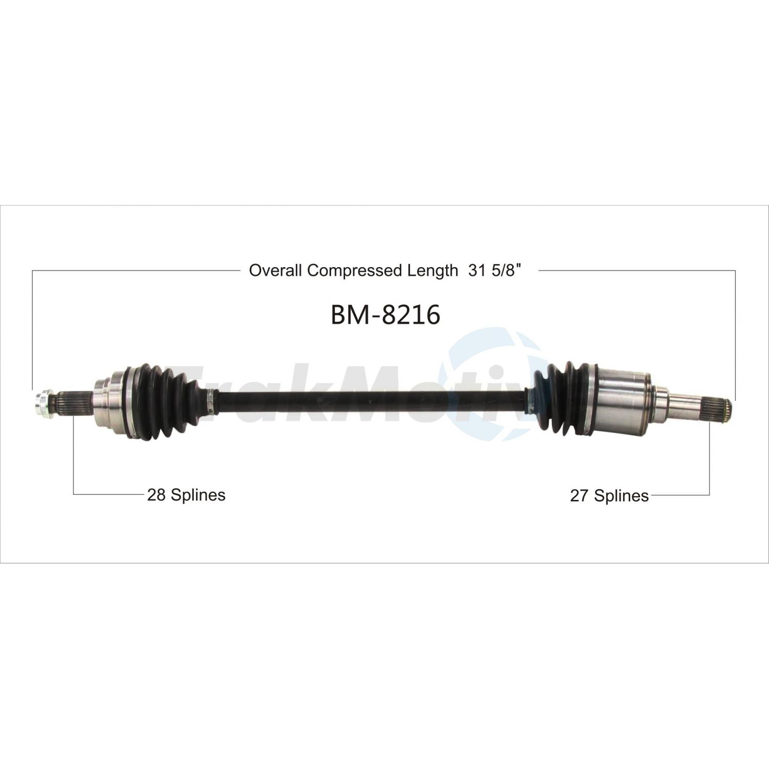 TrakMotive BM8216 - CV Axle Shaft TrakMotive BM8216 CV Axle Shaft product image 1 of 3