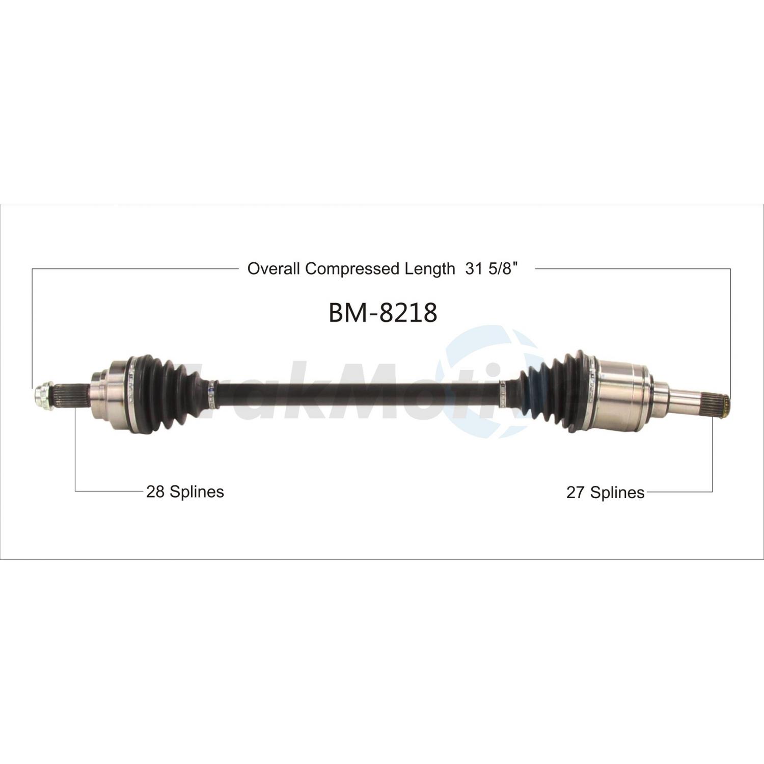 TrakMotive BM8218 - CV Axle Shaft TrakMotive BM8218 CV Axle Shaft product image 1 of 3