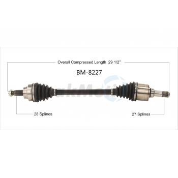 2016 BMW 328i GT xDrive CV Axle Shaft Rear Left TrakMotive BM8227 image 1 of 3