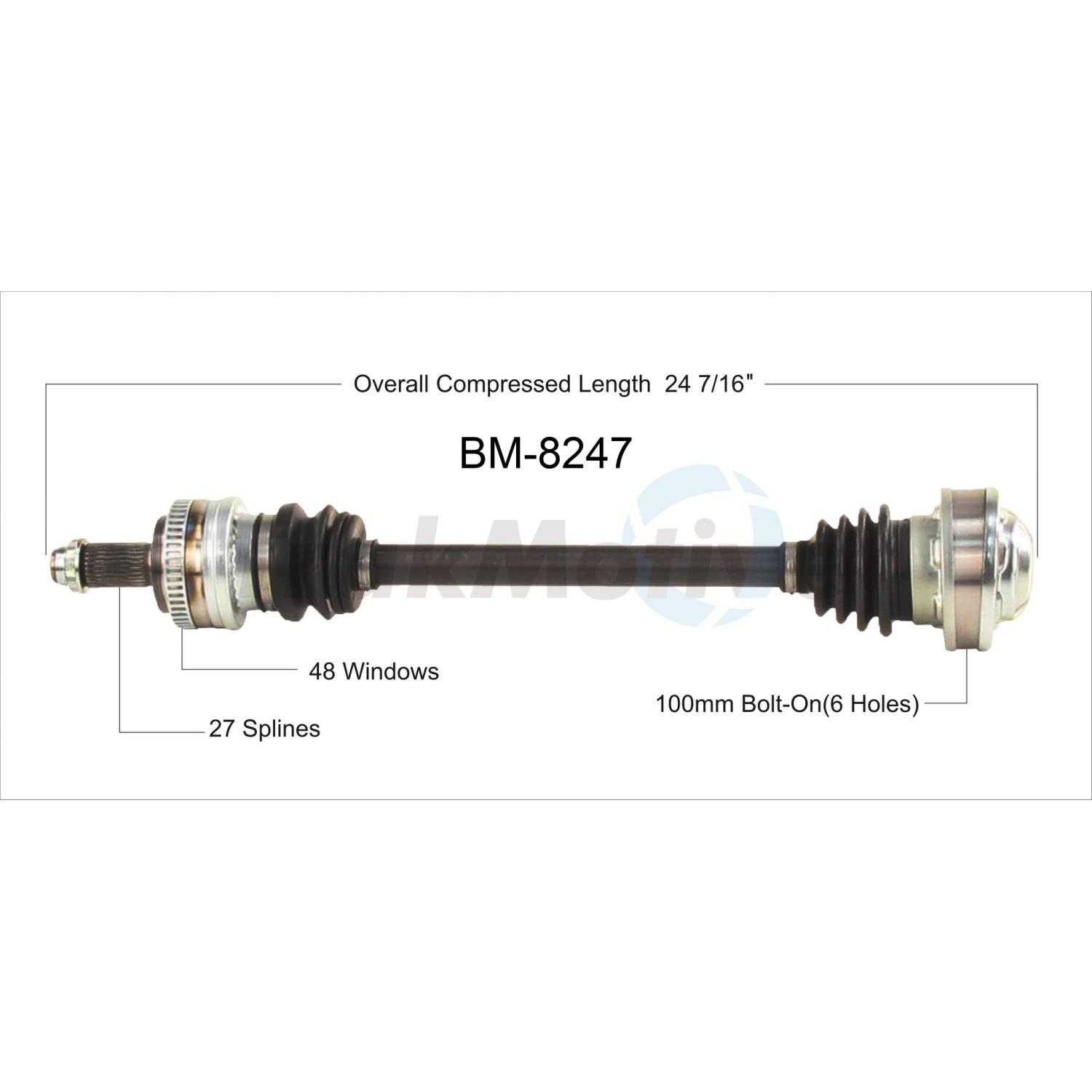 TrakMotive BM8247 - CV Axle Shaft TrakMotive BM8247 CV Axle Shaft product image 1 of 3