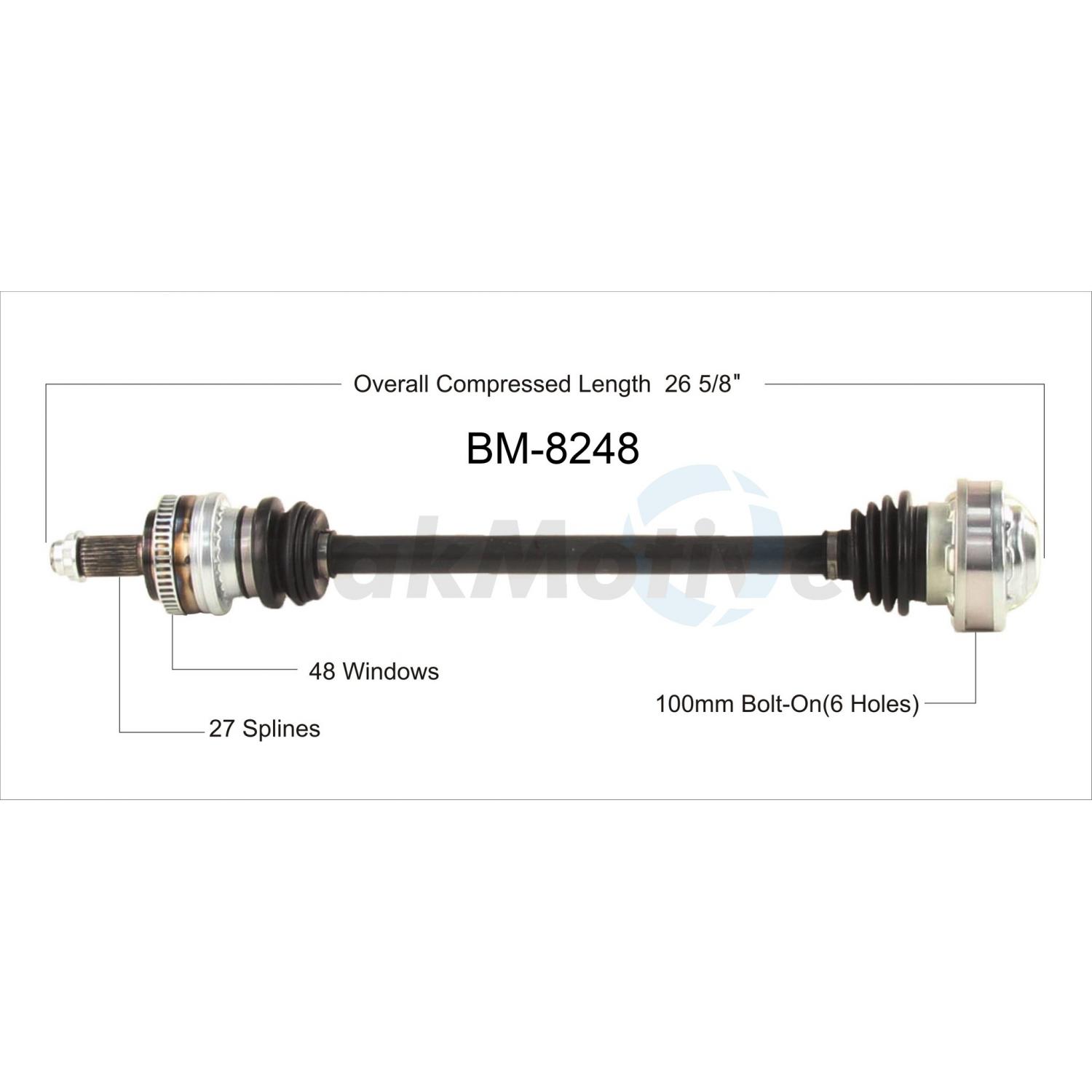TrakMotive BM8248 - CV Axle Shaft TrakMotive BM8248 CV Axle Shaft product image 1 of 3