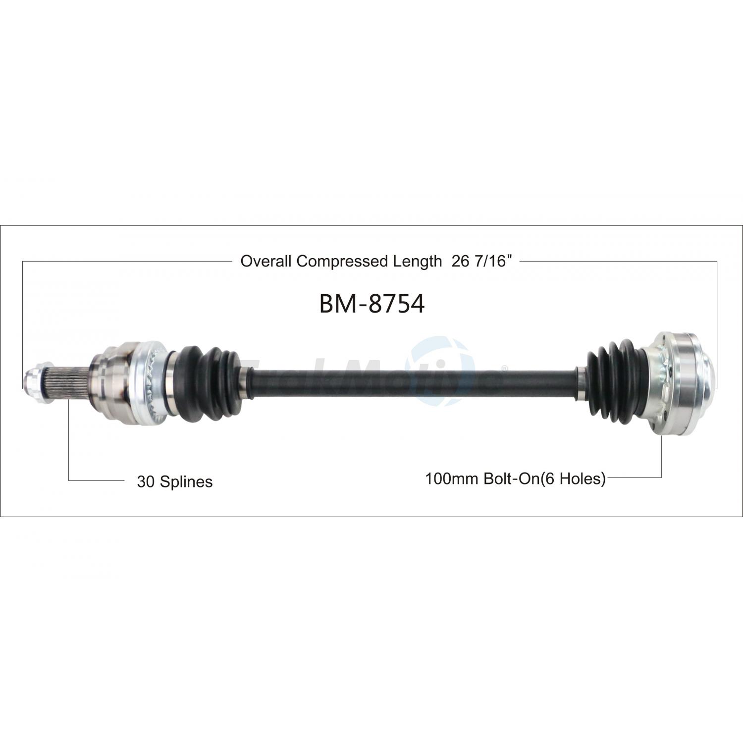 TrakMotive BM8754 - CV Axle Shaft TrakMotive BM8754 CV Axle Shaft product image 1 of 3