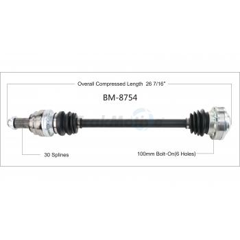 2013 BMW 335i CV Axle Shaft Rear Right TrakMotive BM8754 image 1 of 3