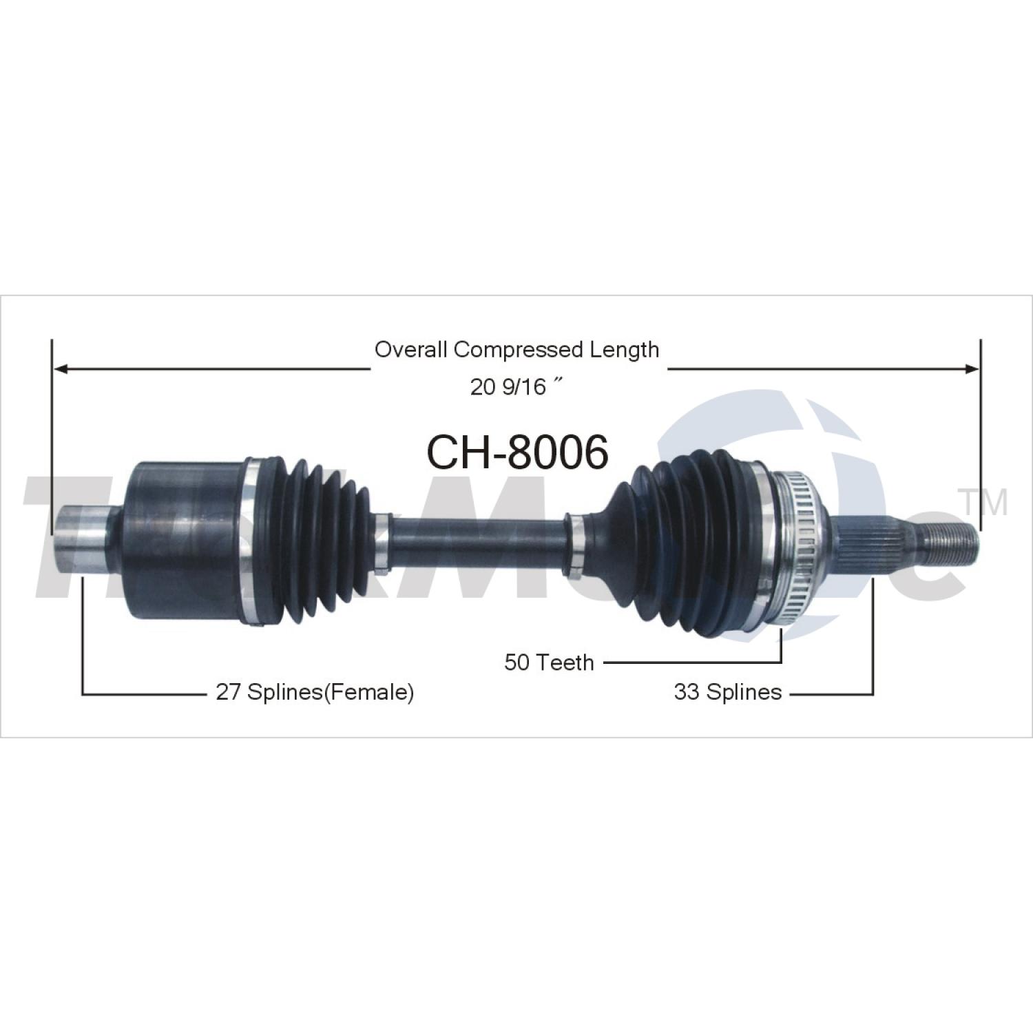 TrakMotive CH8006 - CV Axle Shaft TrakMotive CH8006 CV Axle Shaft product image 1 of 3