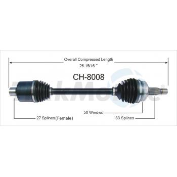 1994 Eagle Vision CV Axle Shaft Front Left TrakMotive CH8008 image 1 of 3