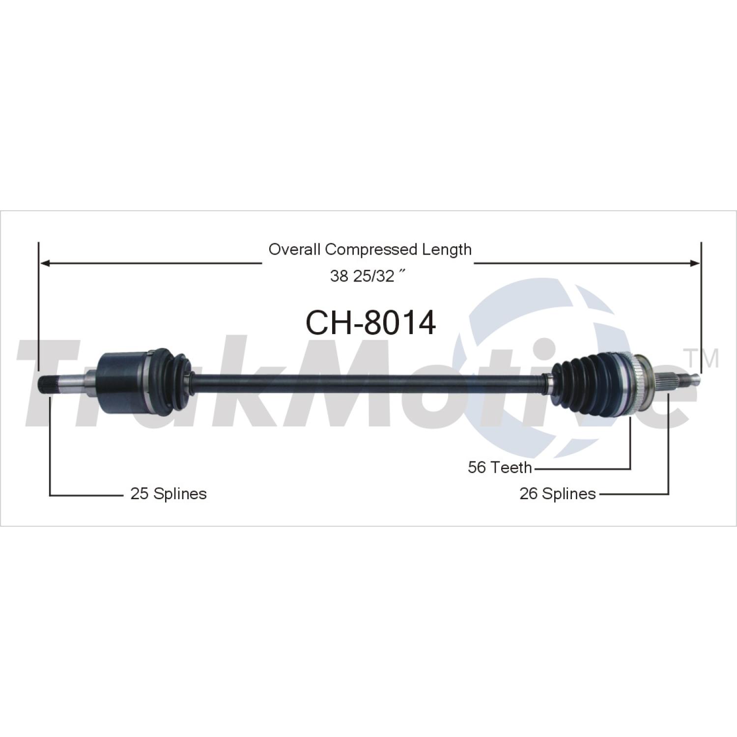 TrakMotive CH8014 - CV Axle Shaft TrakMotive CH8014 CV Axle Shaft product image 1 of 3