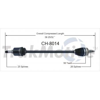 1996 Chrysler Cirrus CV Axle Shaft Front Right TrakMotive CH8014 image 1 of 3