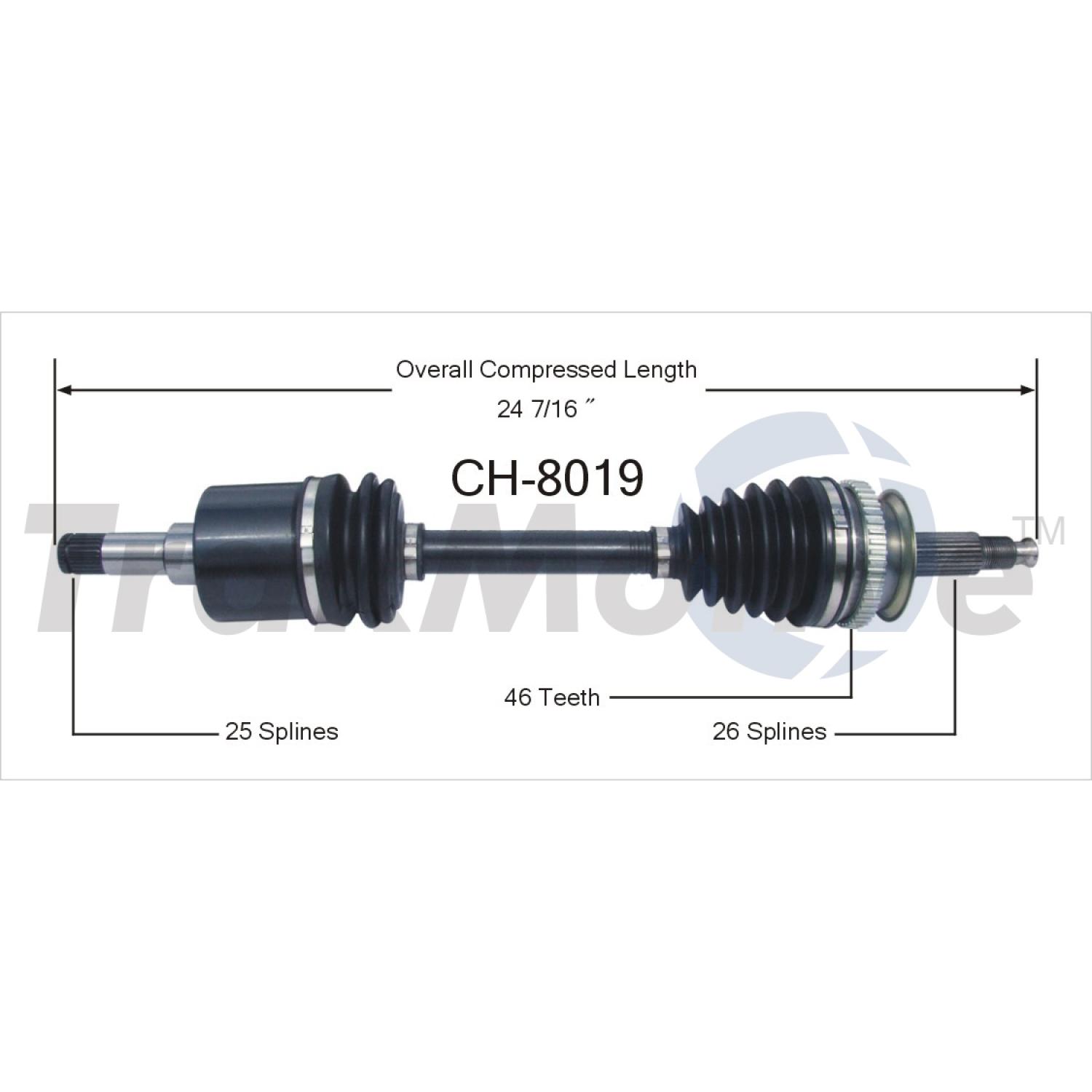 TrakMotive CH8019 - CV Axle Shaft TrakMotive CH8019 CV Axle Shaft product image 1 of 3