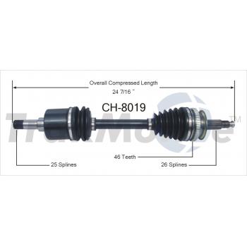 2001 Dodge Stratus CV Axle Shaft