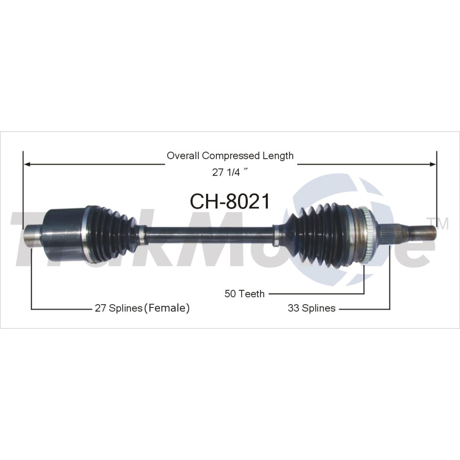 TrakMotive CH8021 - CV Axle Shaft TrakMotive CH8021 CV Axle Shaft product image 1 of 3