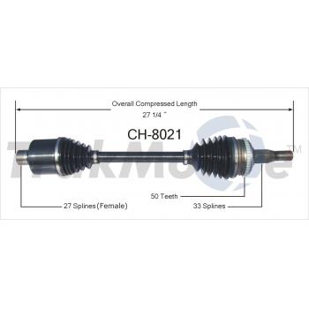 1997 Chrysler LHS CV Axle Shaft Front Left TrakMotive CH8021 image 1 of 3