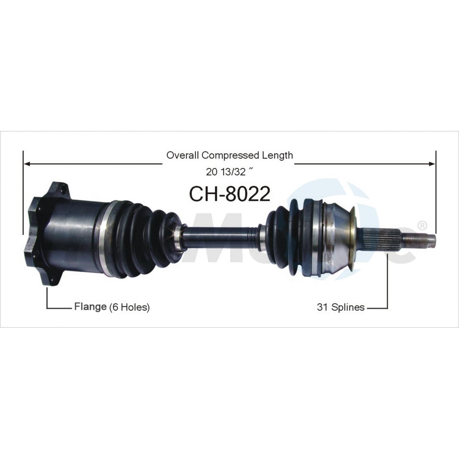 TrakMotive CH8022 CV Axle Shaft product image 1 of 3