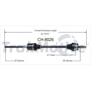 2000 Dodge Grand Caravan CV Axle Shaft Front Right TrakMotive CH8026 image 1 of 3
