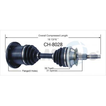 1996 Dodge Dakota CV Axle Shaft