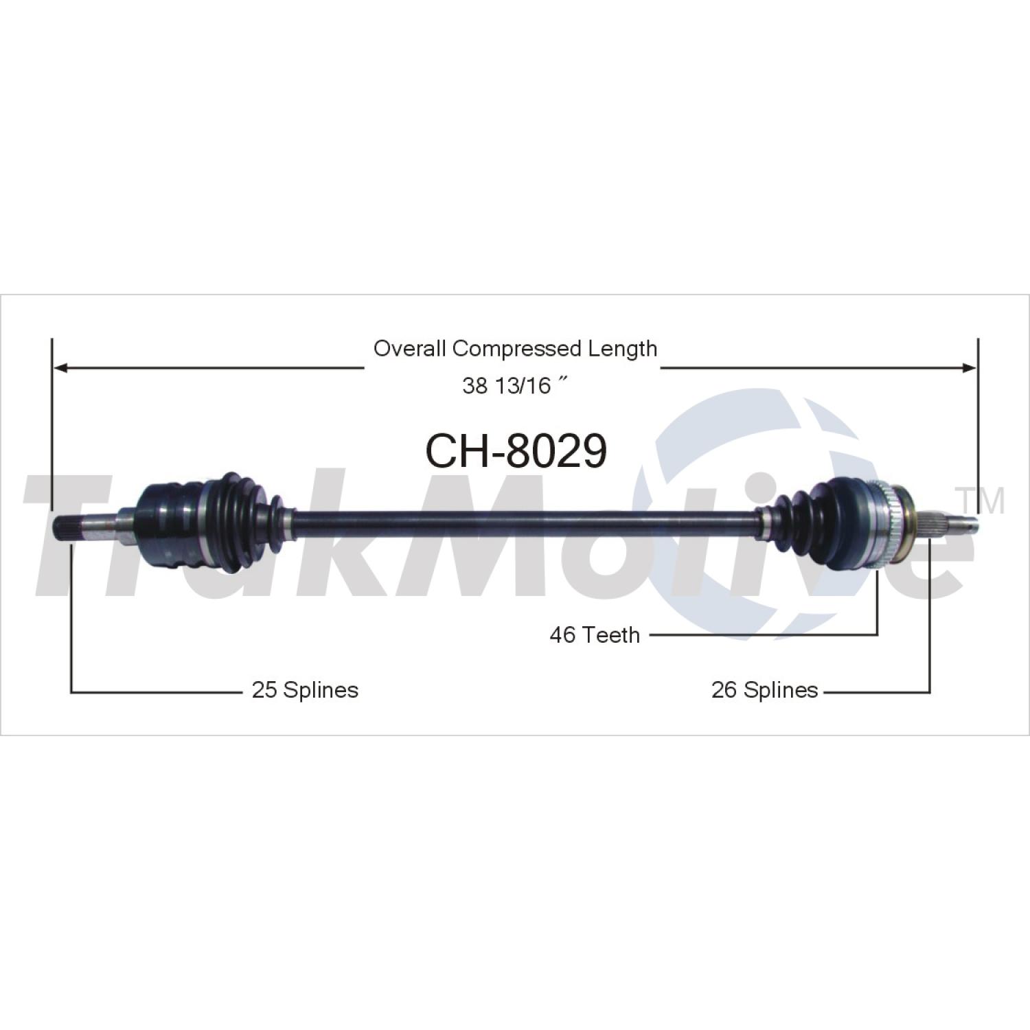 TrakMotive CH8029 - CV Axle Shaft TrakMotive CH8029 CV Axle Shaft product image 1 of 3