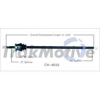 2004 Jeep Grand Cherokee CV Axle Shaft Front Right TrakMotive CH8032 image 1 of 3
