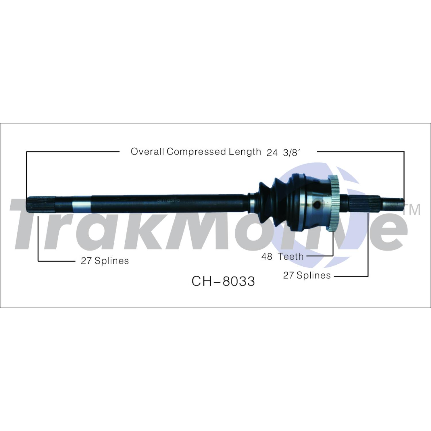 TrakMotive CH8033 - CV Axle Shaft TrakMotive CH8033 CV Axle Shaft product image 1 of 3