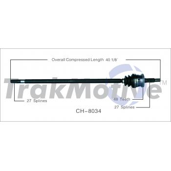 2004 Jeep Grand Cherokee CV Axle Shaft Front Right TrakMotive CH8034 image 1 of 3
