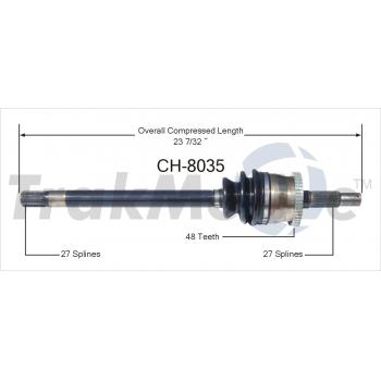 2004 Jeep Grand Cherokee CV Axle Shaft Front Left TrakMotive CH8035 image 1 of 3